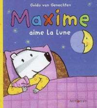 Maxime aime la lune livre jeunesse, librairie jeunesse, le zèbre à pois